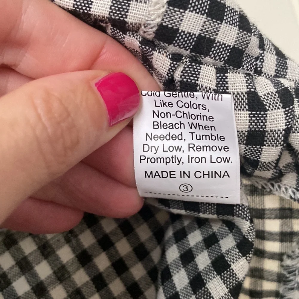 Shein Checkered Ruffle Shorts